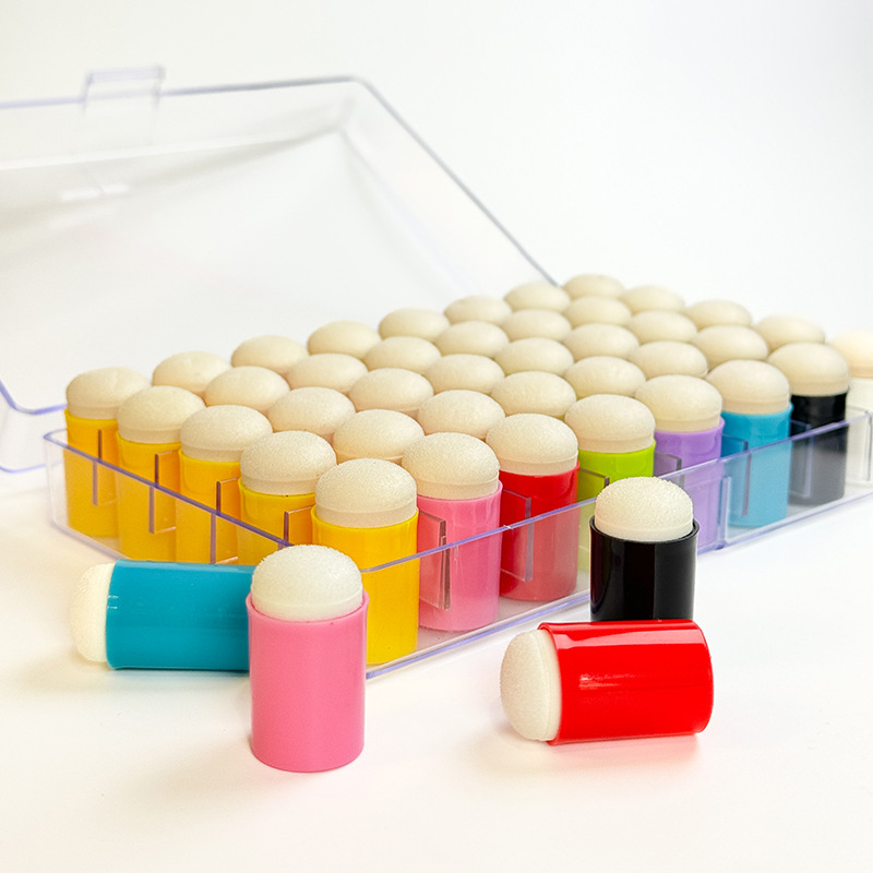 Sponge Finger Cot Smear Color Face Painting Tool Kidsren's DIY Handmade Painting Press Handbook Seal