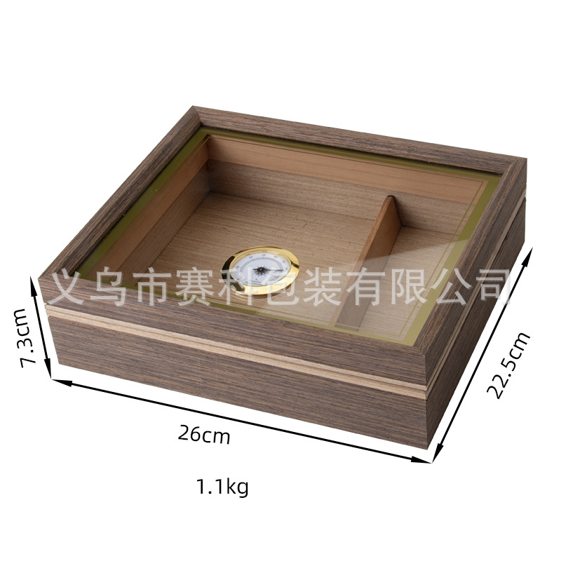 Spot wholesale standard black walnut wooden cigar collection storage moisturizing box cedar wooden cigar box