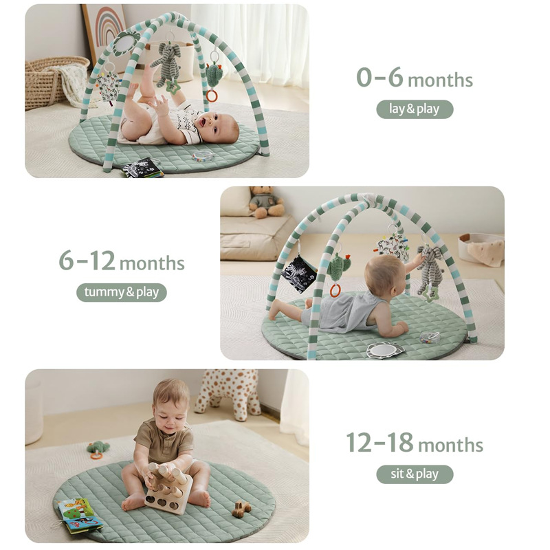 New Infant Fitness Stand Crawling Mat Game Blanket Round Crawling Mat Cloth Book Pendant Amazon