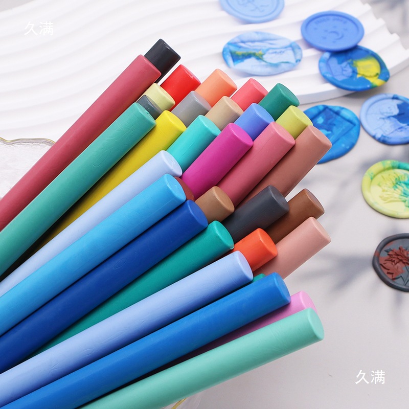 Lime] Round Fire Paint Wax Stick Can Be Used with Fire Paint Gun to Seal Wax Envelope Seal Stamp Color Optional