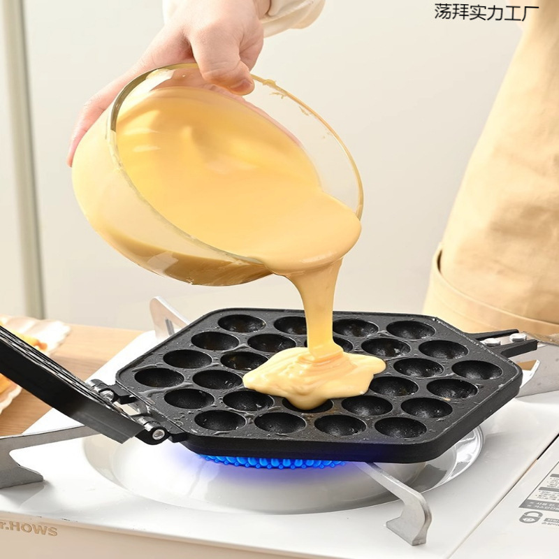Egg Waffle Mold Commercial Stall Egg Waffle Machine Baking Pan Machine Household Gas Electric Egg Waffle Biscuit Machine Cake Mold