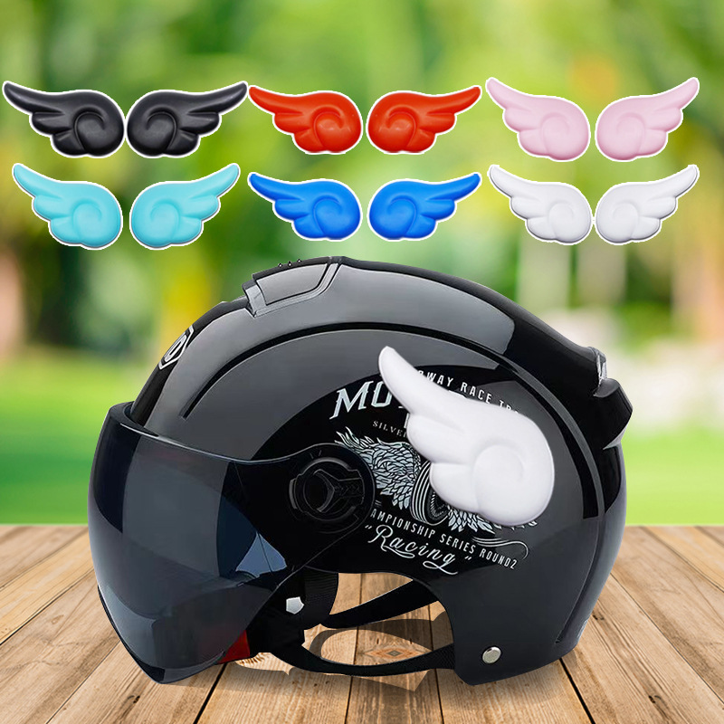 Electric car decoration small wings helmet personalized ears helmet lens tail sticker bow decoration small accessories