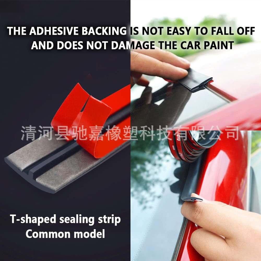 T-shaped sunroof cover sealing rubber trim windshield dust and weather strip tailgate adhesive rubber sealing strip