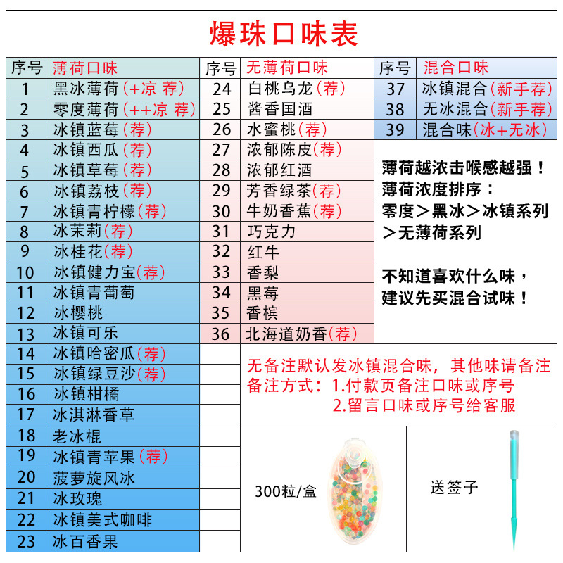 Zhenzhong smoke with explosive beads 300 grains a generation of DIY double explosive beads thick smoke universal explosive beads factory wholesale