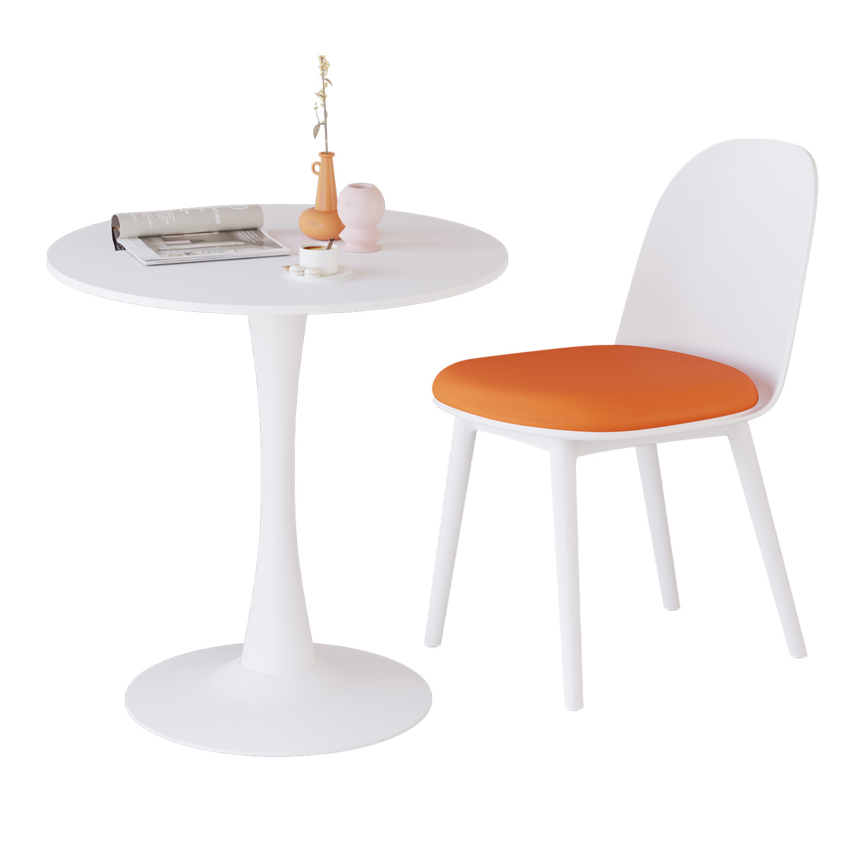 Office Reception Small Round Table Negotiation Table and Chair Combination Home Rest Area Balcony Table Coffee Milk Tea Dining Table