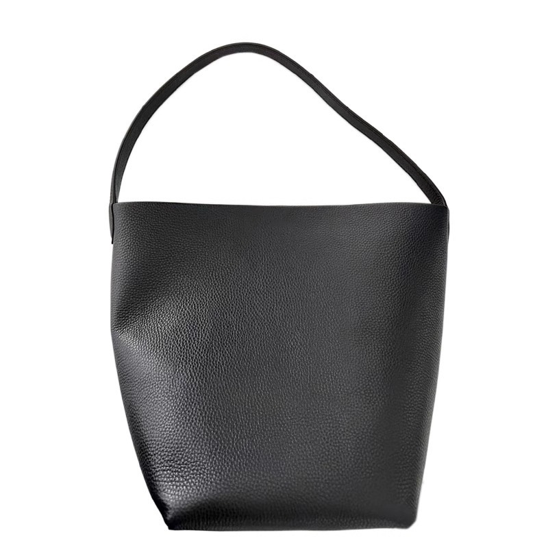 Genuine Leather Large-Capacity Bucket Bag for Women 2025 New Style This Year's Popular First-Layer Cowhide Niche Shoulder Bag Commuter Bag for Women