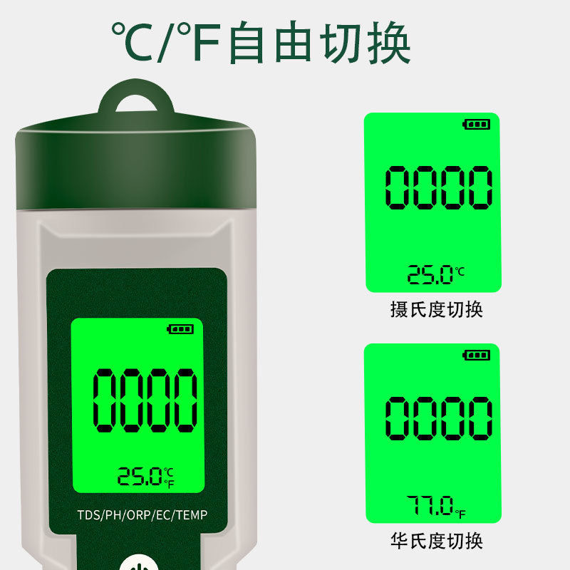 Water Quality Testing Five-In-One Tester Ph/Tds/Ec/Orp Negative Potential/Temperature Detection Pen Ph Meter 9910