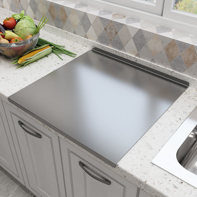 Stainless Steel Cutting Board Kitchen Rolling Panel Fruit Chopping Board Baking Kneading Large Chopping Board Household and Panel