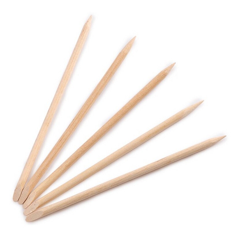 Набор инструментов для маникюра, носимый, гладкий, без шипов, апельсиновая деревянная палочка, палочка для точек, деревянный толкатель, маленькая деревянная палочка, палочка для удаления ногтей, для удаления омертвевшей кожи