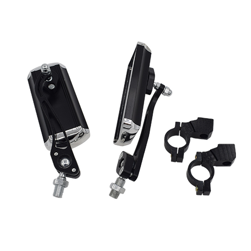 Cross-Border Handlebar Rearview Mirror Bicycle Motorcycle Modified Electric Vehicle Lens Aluminum Alloy Reflector Reversing