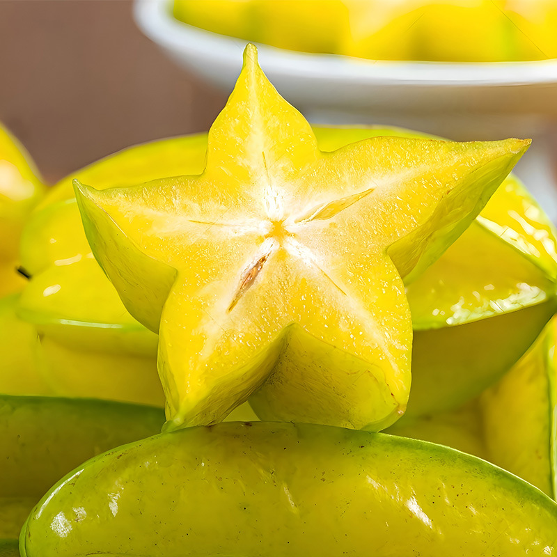Zhangzhou Sweet Carambola Whole Box Wholesale Five-Pointed Star Fruit Type Juicy Sweet Residue-Free Fruit Fresh Fruit Source Dropshipping