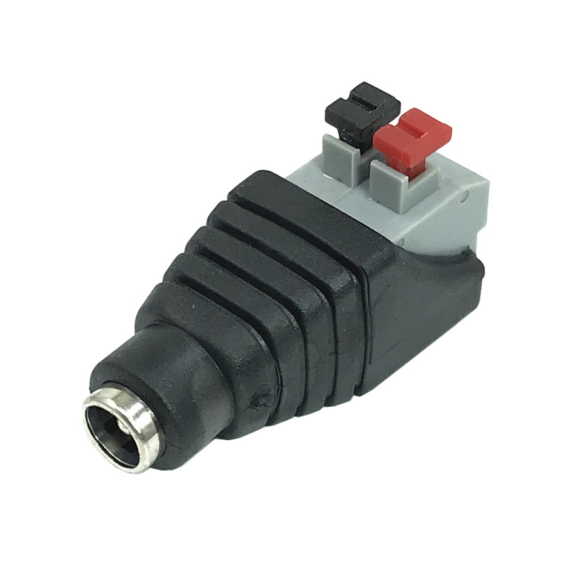 Welding-free push-type DC power connector male and female butt plug 12V surveillance video 5.5*2.1mm connection Terminal