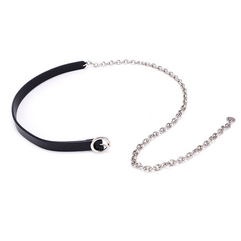Women's Thin Belt Metallic Black Waist Chain Trendy Shirt Decoration Suit All-match Dress Shirt Summer Chain