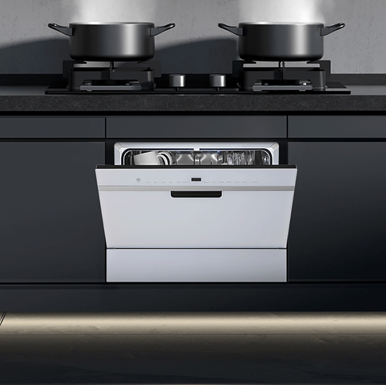 Exclusively for Cross-Border Trade | Embedded Countertop 6-Set Household Dishwasher | 220V/110V British, European, and American Standards, Fully Automatic for Foreign Trade