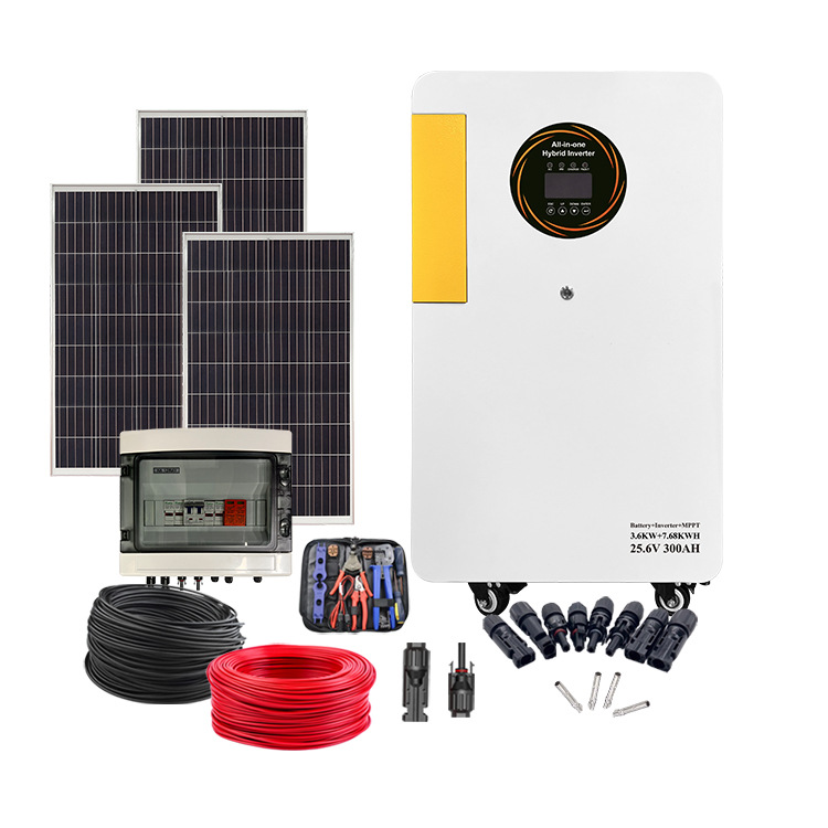 Cross-Border Manufacturer Direct Sales Energy Storage Battery Inverter All-In-One Machine Household Photovoltaic Reverse Control Energy Storage System Built-In Machine Wholesale
