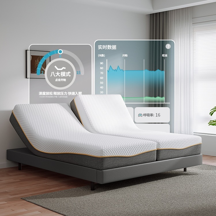 Электрический матрас из мемори-фома, интеллектуально регулируемый 1.8м, ноль гравитации, полностью автоматический, с массажной функцией для двуспальной кровати
