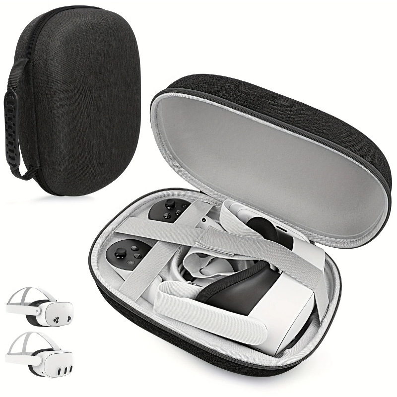 Suitable for Meta Quest3S/3/2 Vr Glasses All-In-One Cosmetics Bag Handbag Hard Box Eva Bag Anti-Pressure and Bubble Wrap