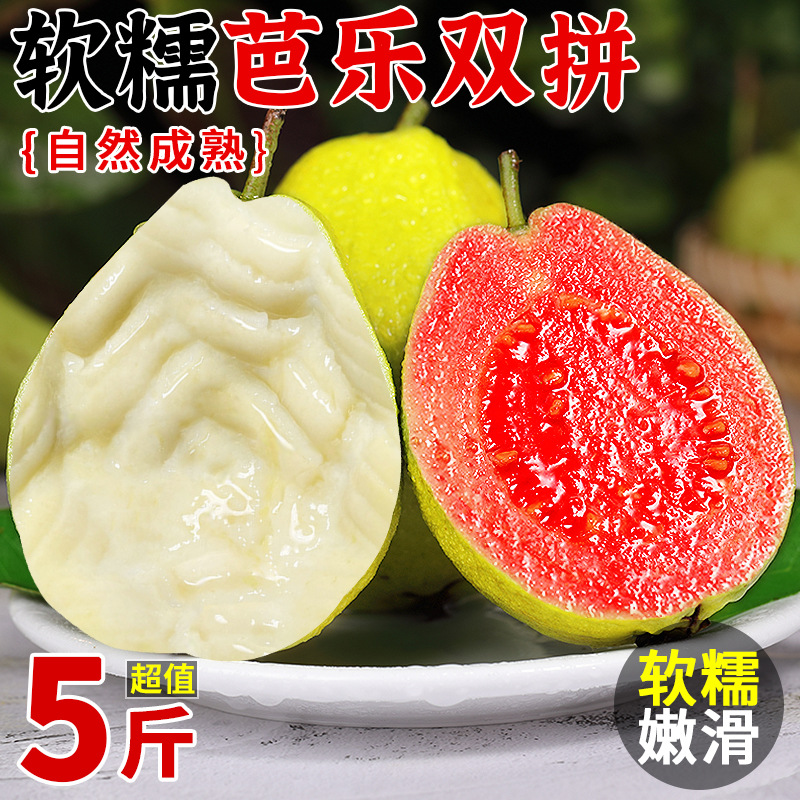 Готовая быстроразлагаемая гуава с золотым кремом, целая коробка крупной красной сердцевидной гуавы, прямая поставка