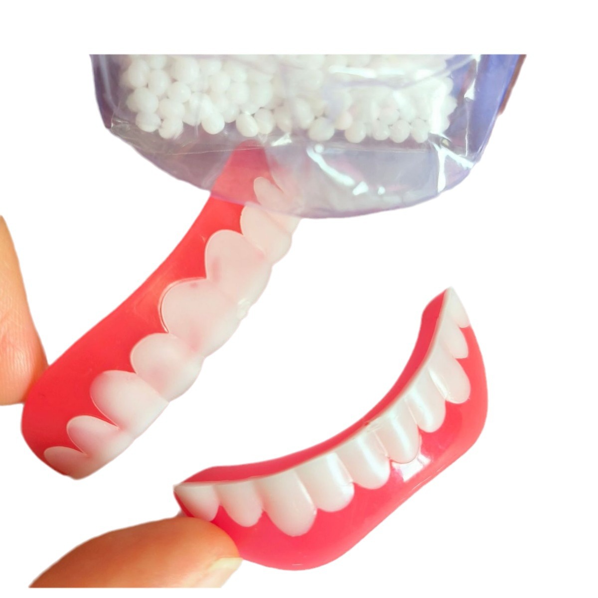 The Fourth Generation White Teeth Cover Dentures Sticker Silicone Emulation Teeth Braces Whitening Teeth Smile Denture Cover