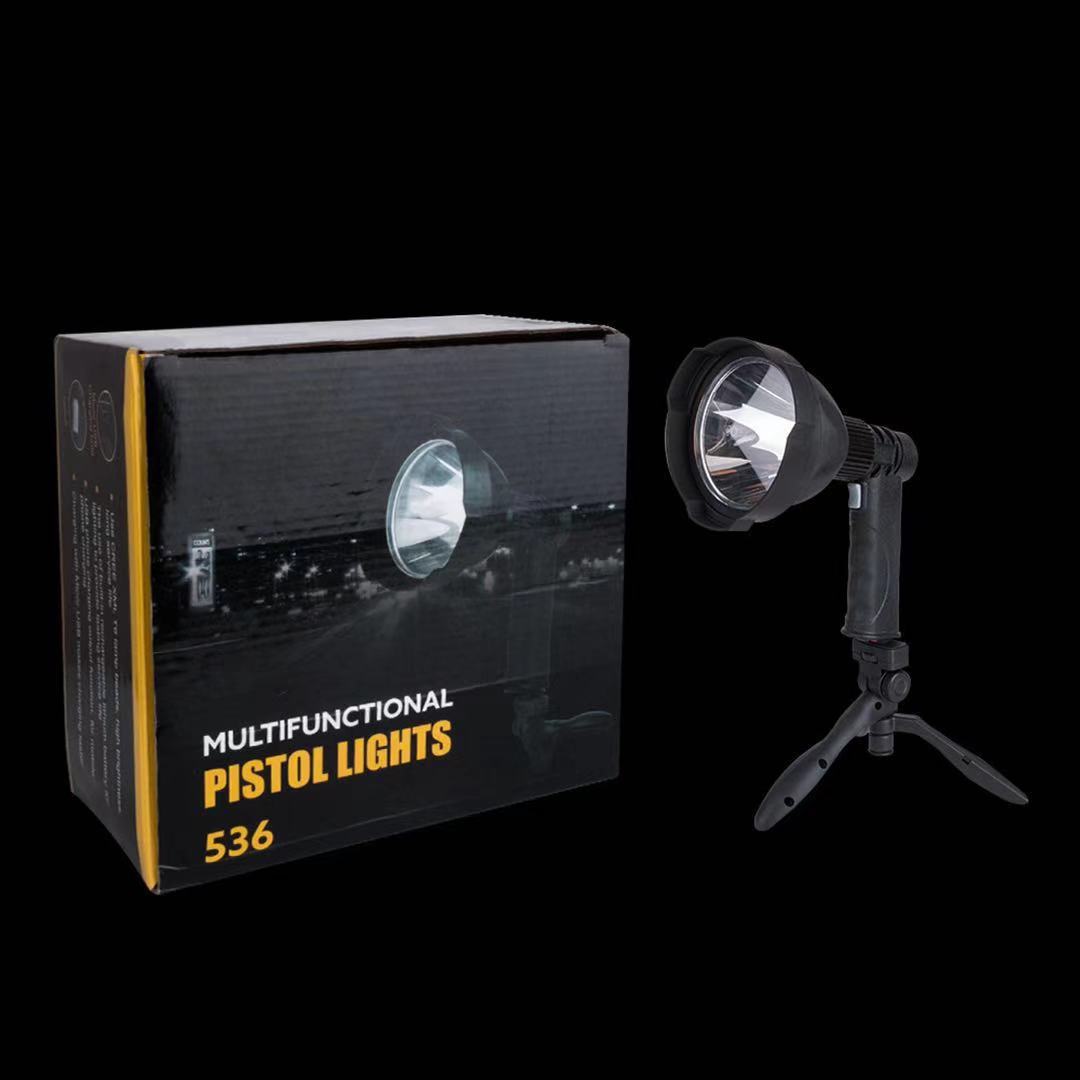 Pistol lamp high-power super bright flashlight outdoor lighting L2 rechargeable USB multi-function bracket strong light flashlight