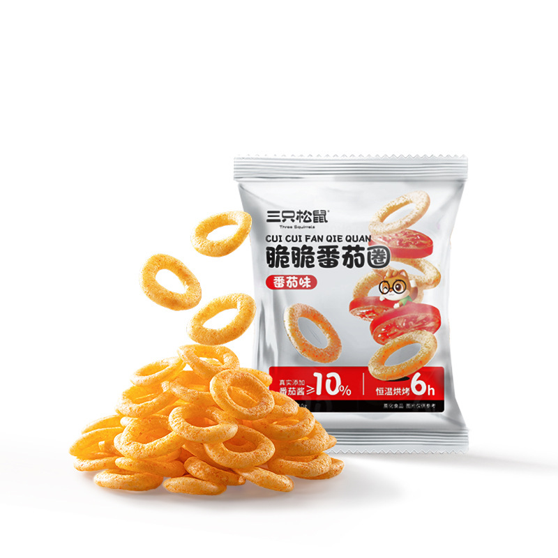 [Three Squirrels_Tomato Circle 10gx15 Bag] Net Red Office Snack Tomato Flavor