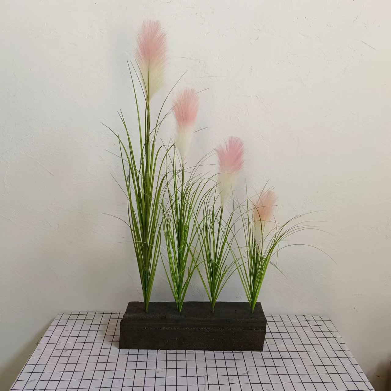 Reed Decorations Ns Style Artificial Green Plants for Photography and Landscaping Single Stem Foxtail Grass Onion Grass Autumn Color Bonsai