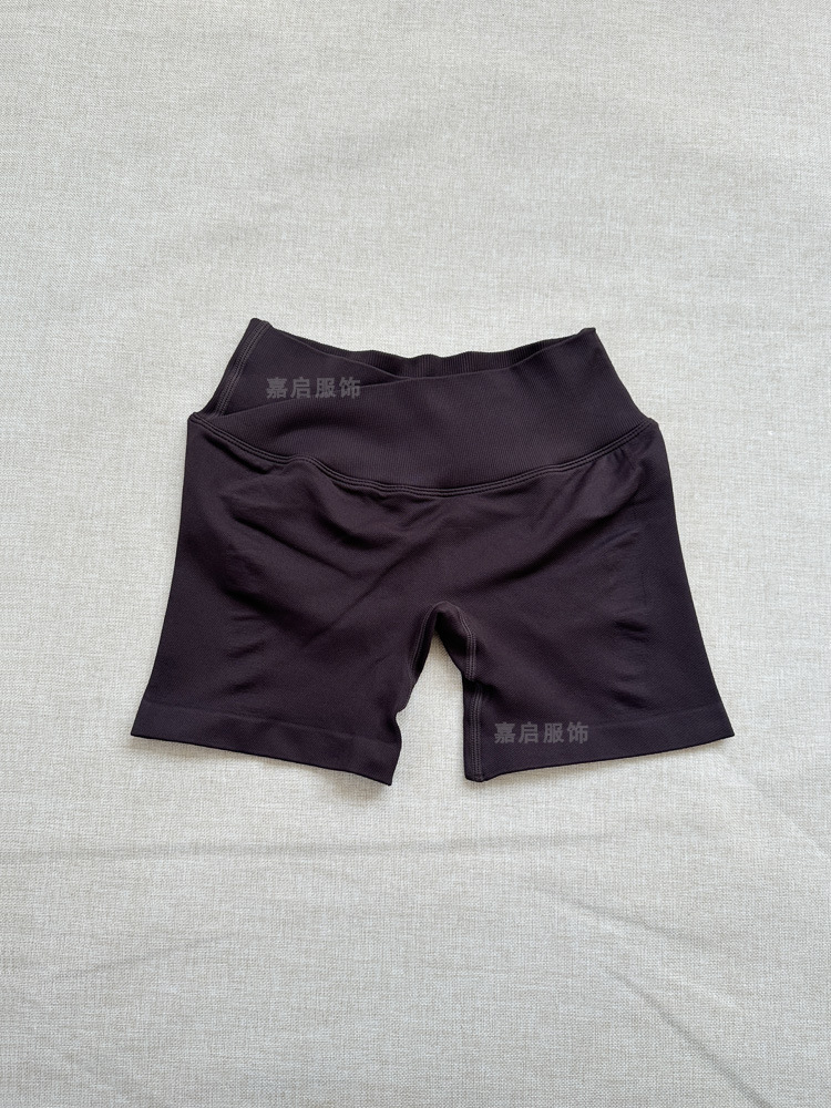 Dfyne New Cross-Waist Shorts Women's Yoga Fitness Three-Point Pants Hip-Lifting Low-Waist Seamless Fitness Shorts