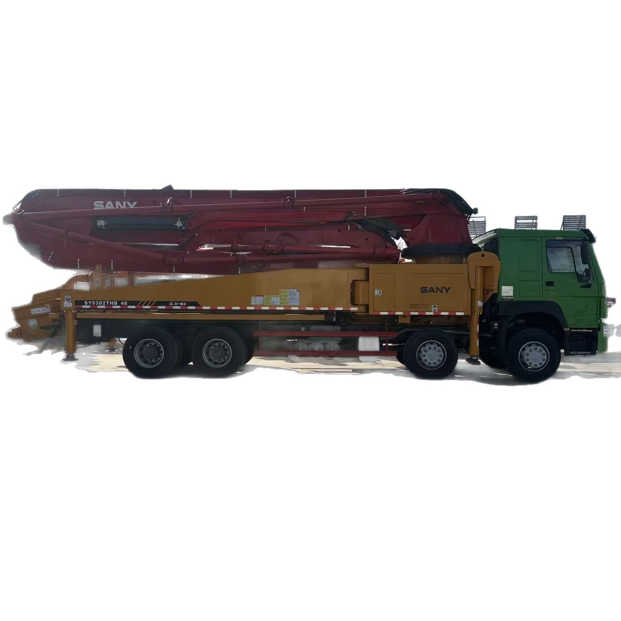 Cross-Border 28- 48m Concrete Pump Truck with Chassis Howo Chassis Concrete Pump Truck