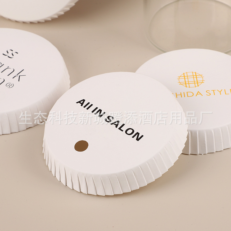 Advertising Cup Lid Absorbent Paper Cup Lid Hotel Disposable Printable Disposable Cup Lid