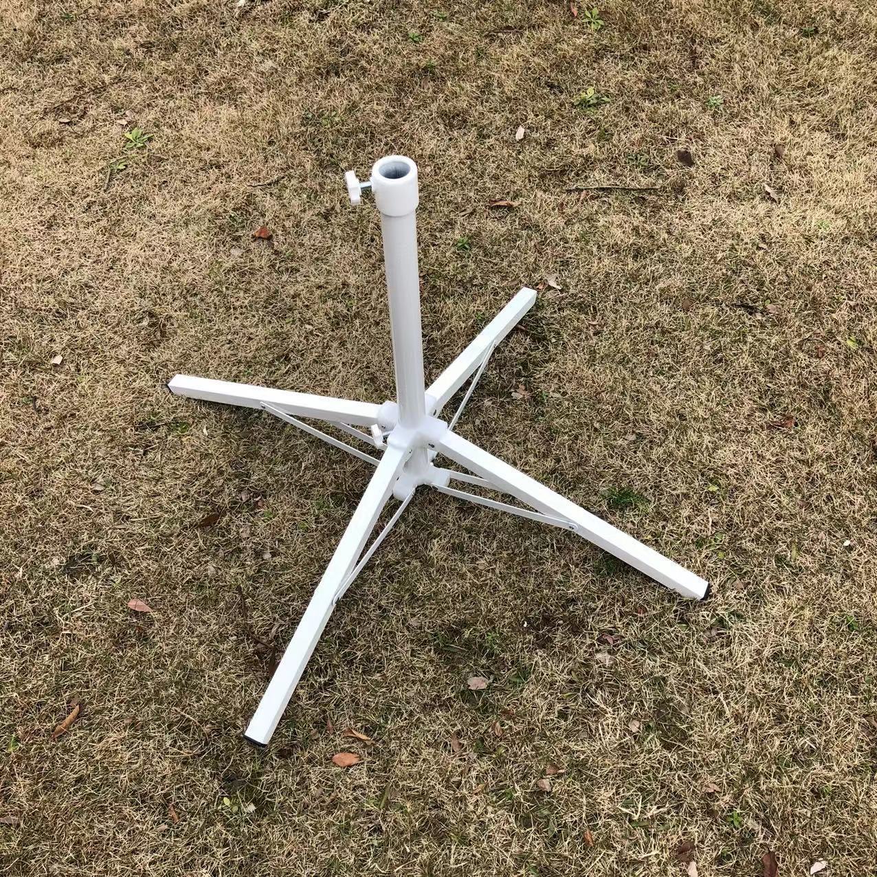 Factory direct sun umbrella folding iron base parasol cross umbrella base outdoor umbrella folding base