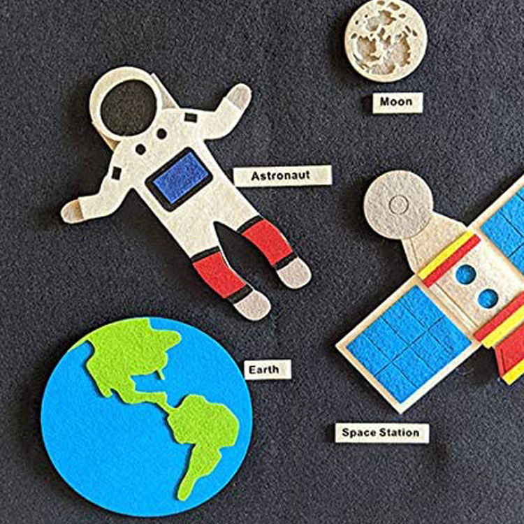 Starry Sky Universe Felt DIY Children's Learning Storytelling Game Pack Toddlers and Preschool Hanging Ocean Story Board