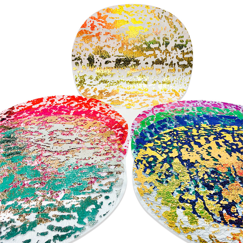 Disposable Gold Placemats, Metallic Round Gold Foil Mesh Table Mats, Placemats, Amazon In-Stock Wholesale, Living Room