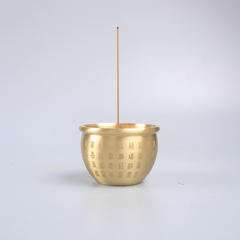 Cornucopia Brass Baifu Gold-Absorbing Copper Cylinder Copper Ornament Copper Incense Burner Copper Crafts Club Gift Douyin