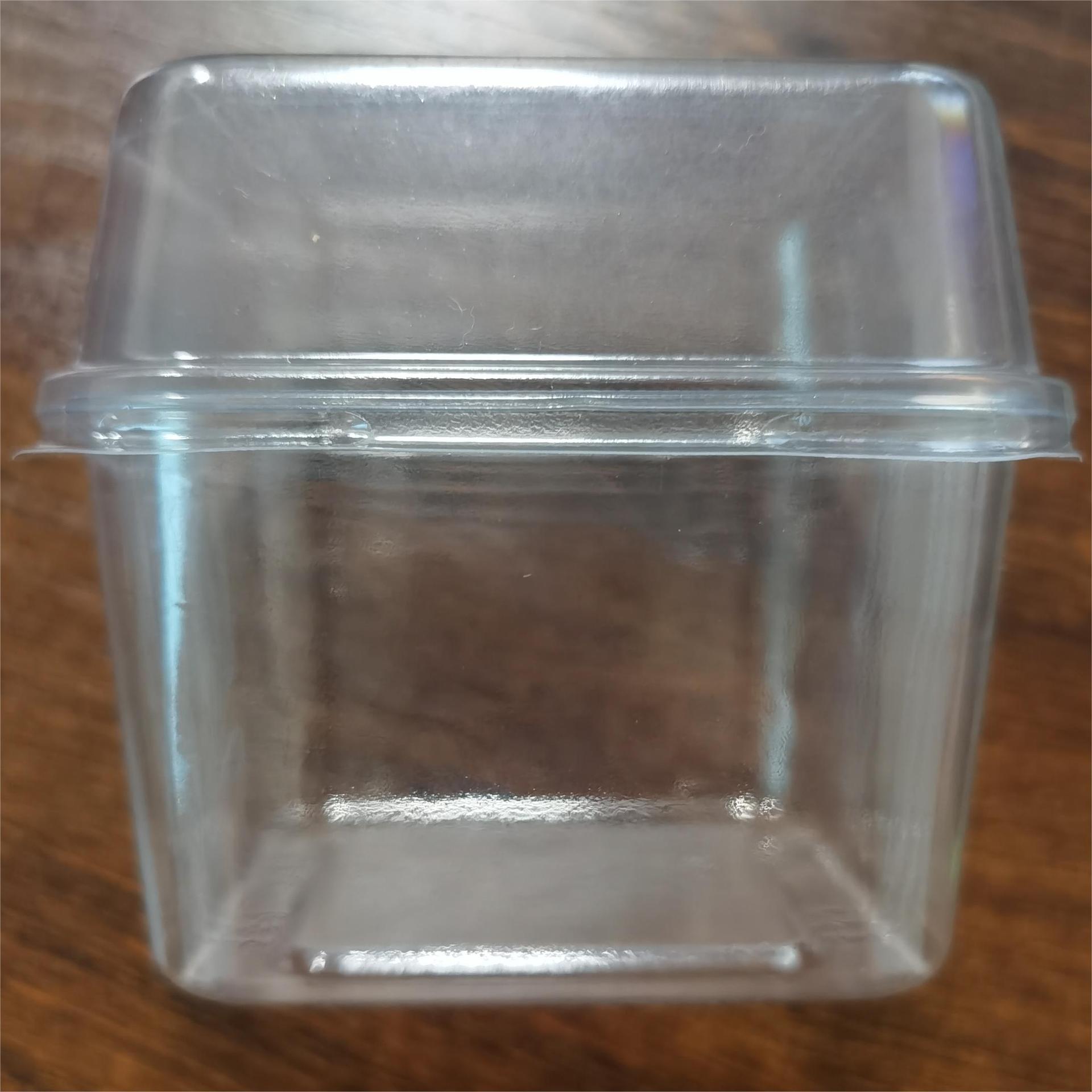 High transparent square square milk box ice cream baking packaging high cover mousse cake