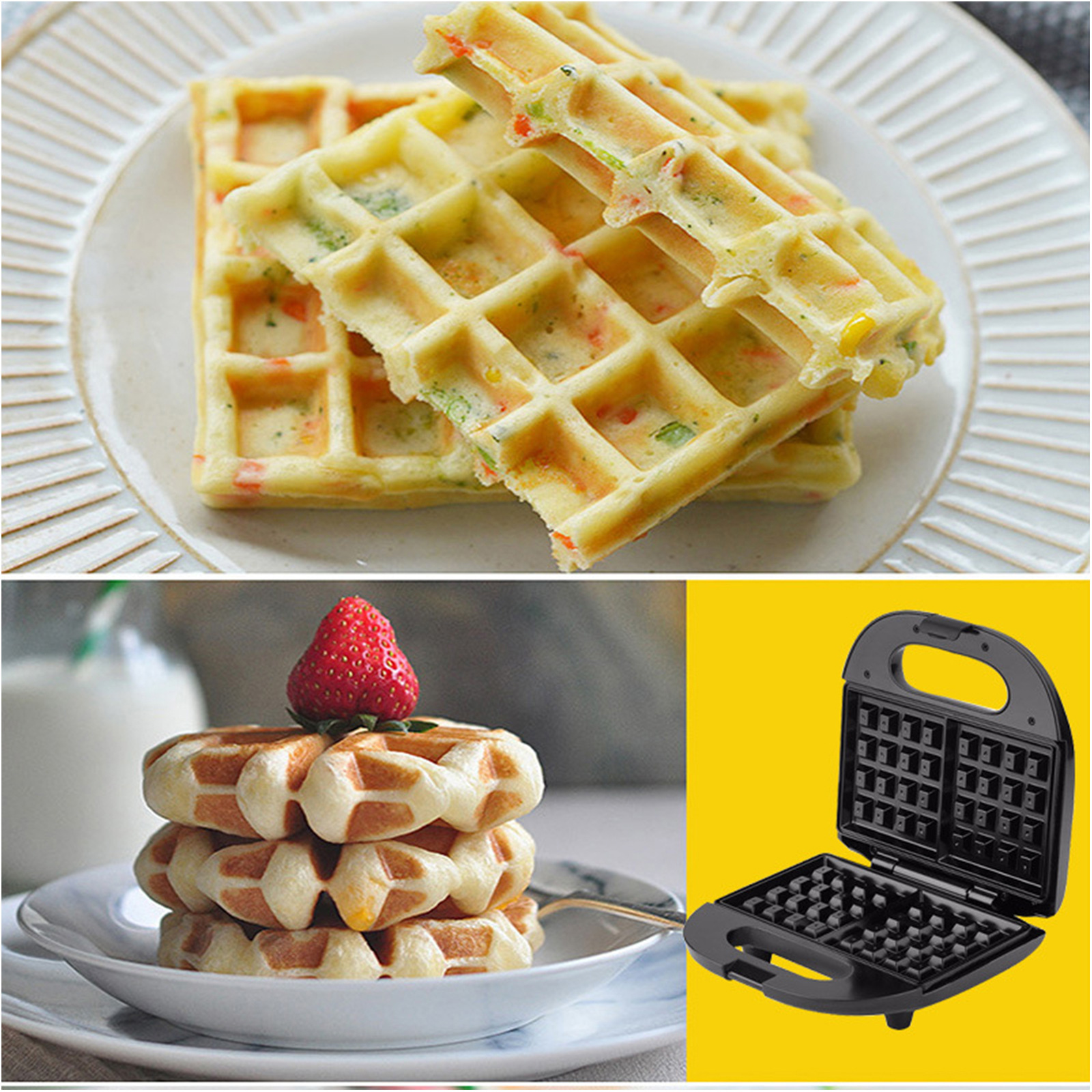 Cross-Border Supply of Waffle Electromechanical Pancake Pan, Household Omelette Maker, Sandwich Maker, Bread Maker, Barbecue Machine, Breakfast Machine