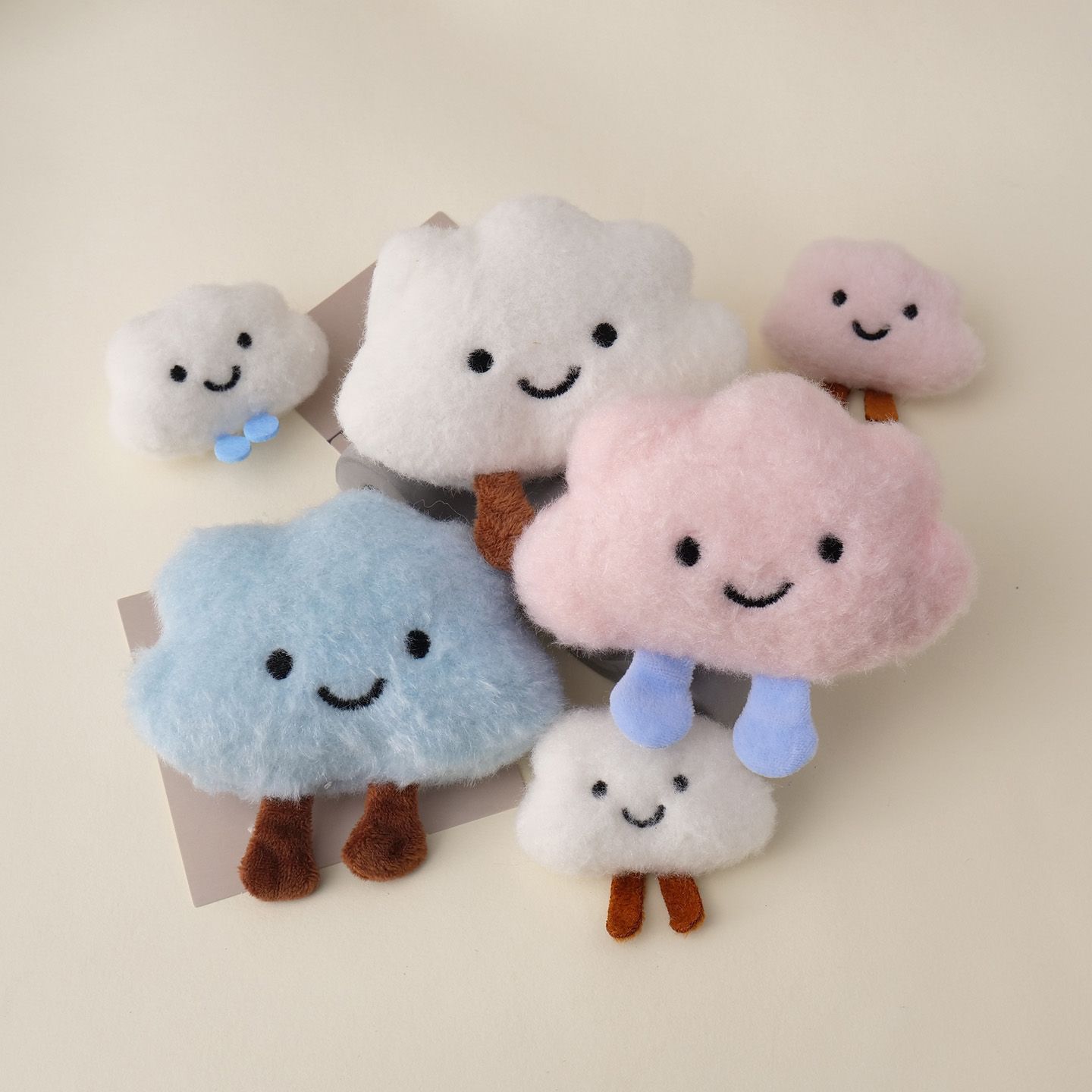 Cute and Sweet Cartoon Plush Fabric Cloud Pendant Brooch Handmade DIY Jewelry Accessories Backpack Clothes Pendant