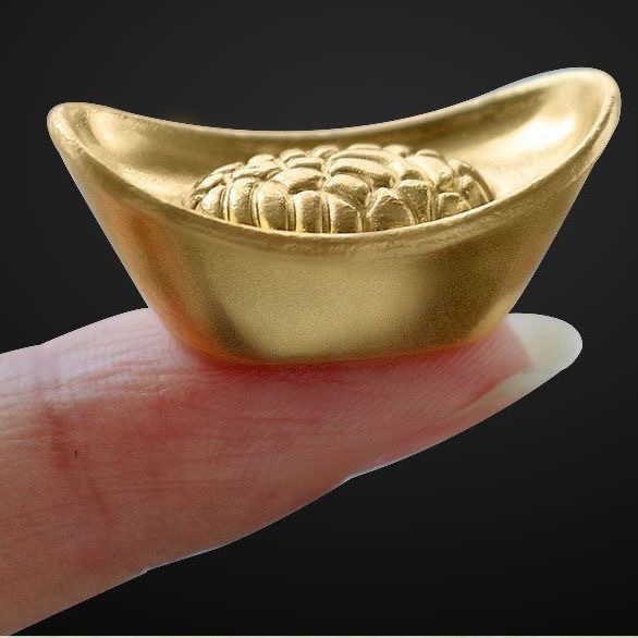 Imitation Brass Solid Gold Small Yuanbao Alloy Small Yuanbao Ornaments Small Yuanbao Zhaomi Living Room Office Home Decoration