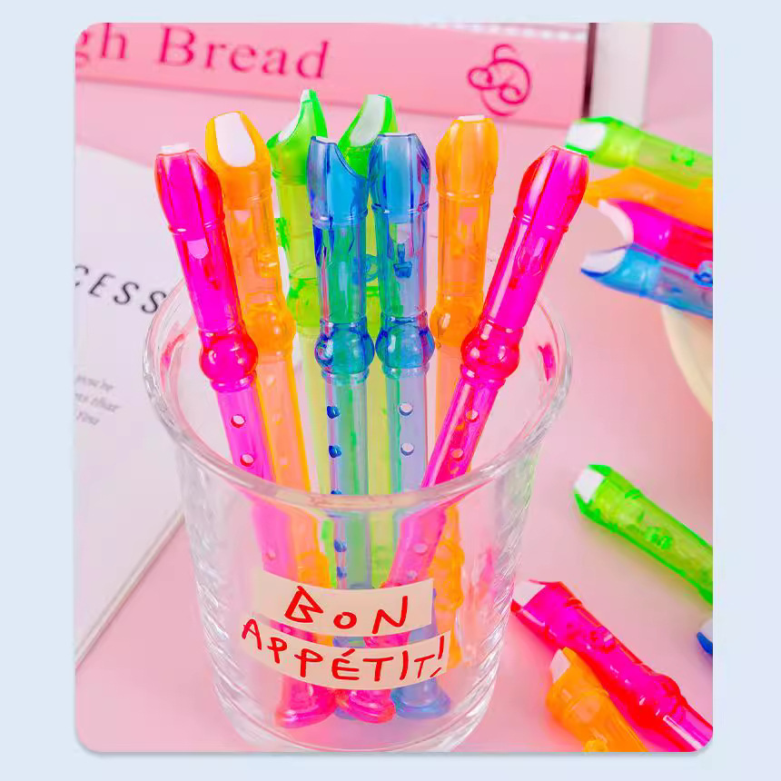 6-Hole Transparent Mini Recorder Kidsren's Early Education Transparent Small Flute Creative Baby Musical Instrument Playing Toy Gift