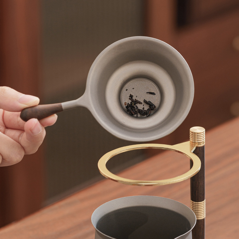 2025 New Model Pure Titanium Small Green Tangerine Special Teapot Fair Cup High-End Tea Strainer Integrated Brewing Tea Divider