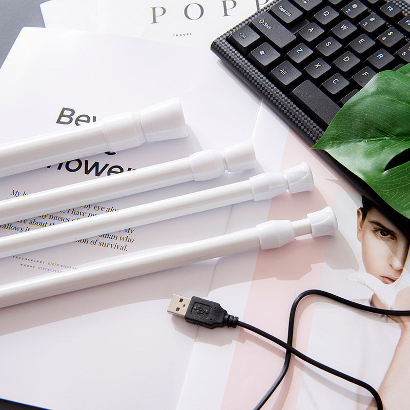 White Painted Plum Blossom Telescopic Rod Multifunctional Shower Curtain Rod Curtain Rod No-Drill Clothes Drying Rod Japanese-Style Door Curtain Rod