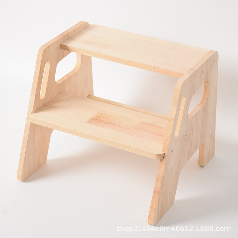 Wooden Foot Stool, Creative Children's Washing Stool, Removable Solid Wood Footboard, Baby Solid Wood Toilet Stool