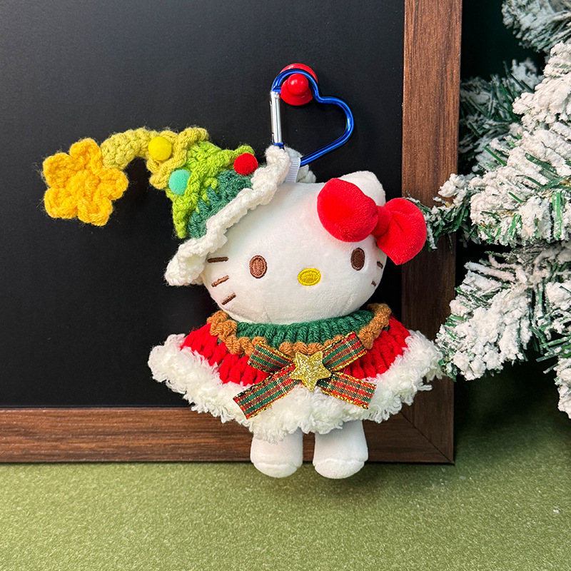 Christmas Baby Clothes 10/20cm Doll Accessories Christmas Clothes Kt Cat Doll Labubu Hand-Knitted Baby Clothes