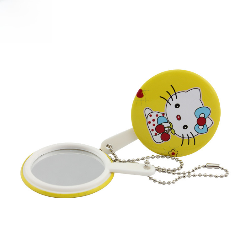 58MM handle mirror keychain badge consumables Korean mirror badge material practical small gift 100 sets