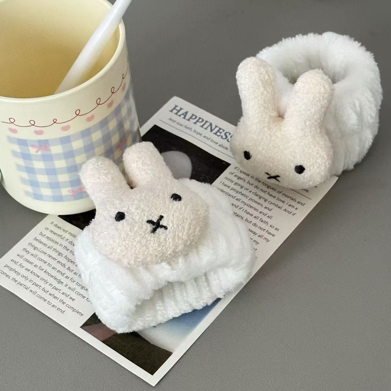 Miffy Face Wash Wristband Ins Anti-Moisture Sleeve Protector Cute Hairband Artifact Elastic Elastic Cuffs Absorb Water and Quick-Dry