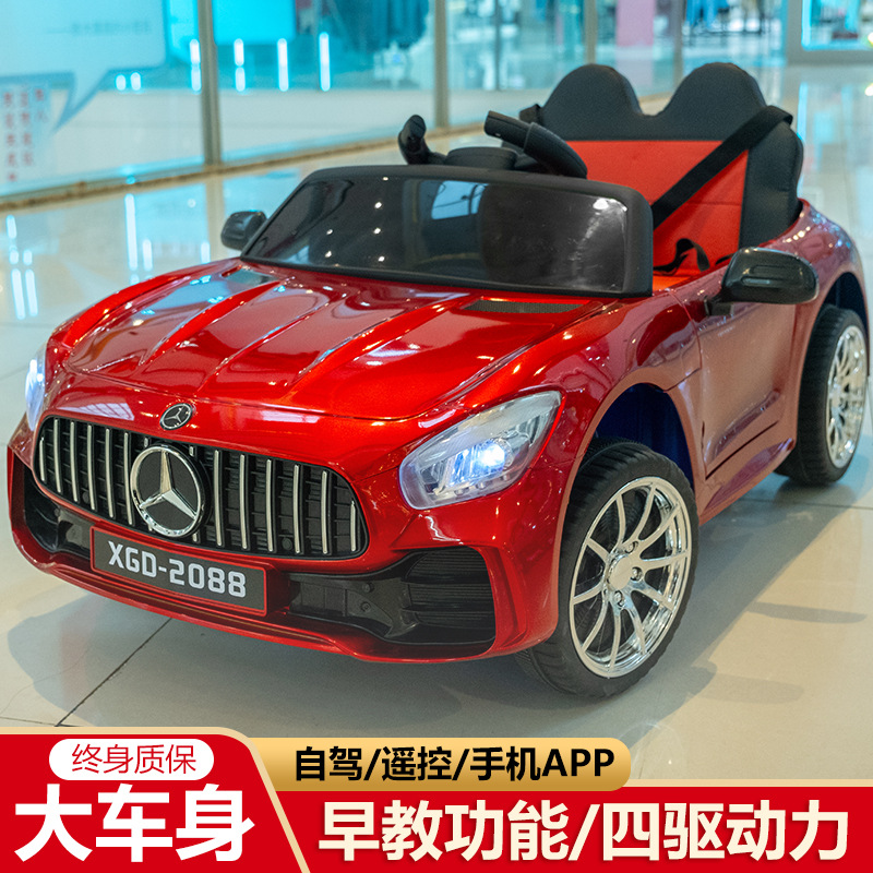 Прямые продажи с фабрики, детский электрический четырехколесный автомобиль, игрушка для малышей, можно сидеть, радиоуправляемая машина, зарядка, качалка