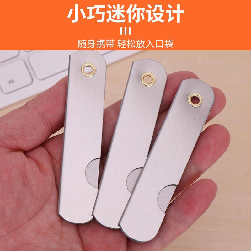 All-metal Folding Knife Large-size Small Knife Paper Cutting Knife for Primary School Students Pencil Cutting Knife Iron Knife Nostalgia