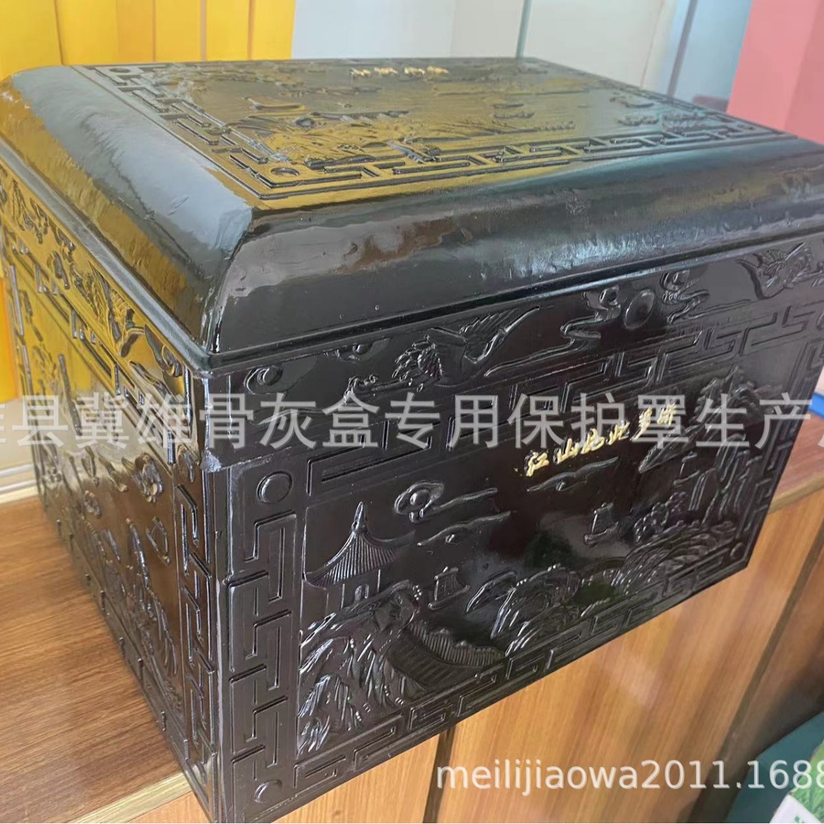 Landscape Casket, Special Protective Cover for Urn, Moisture-Proof Box, Resin Casket, Funeral Supplies, Cemetery Casket