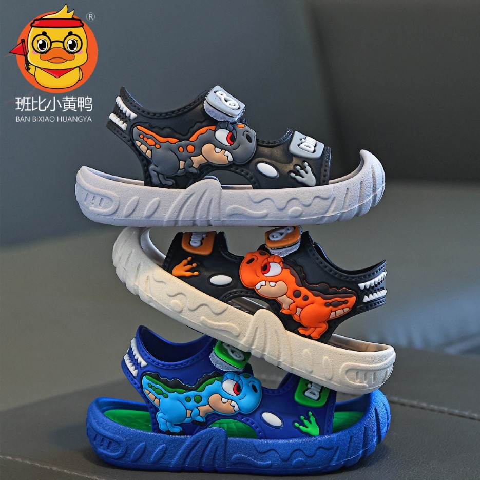 Новые кросс-бордовые модные сандалии с динозаврами для детей среднего и малого размера 878+3