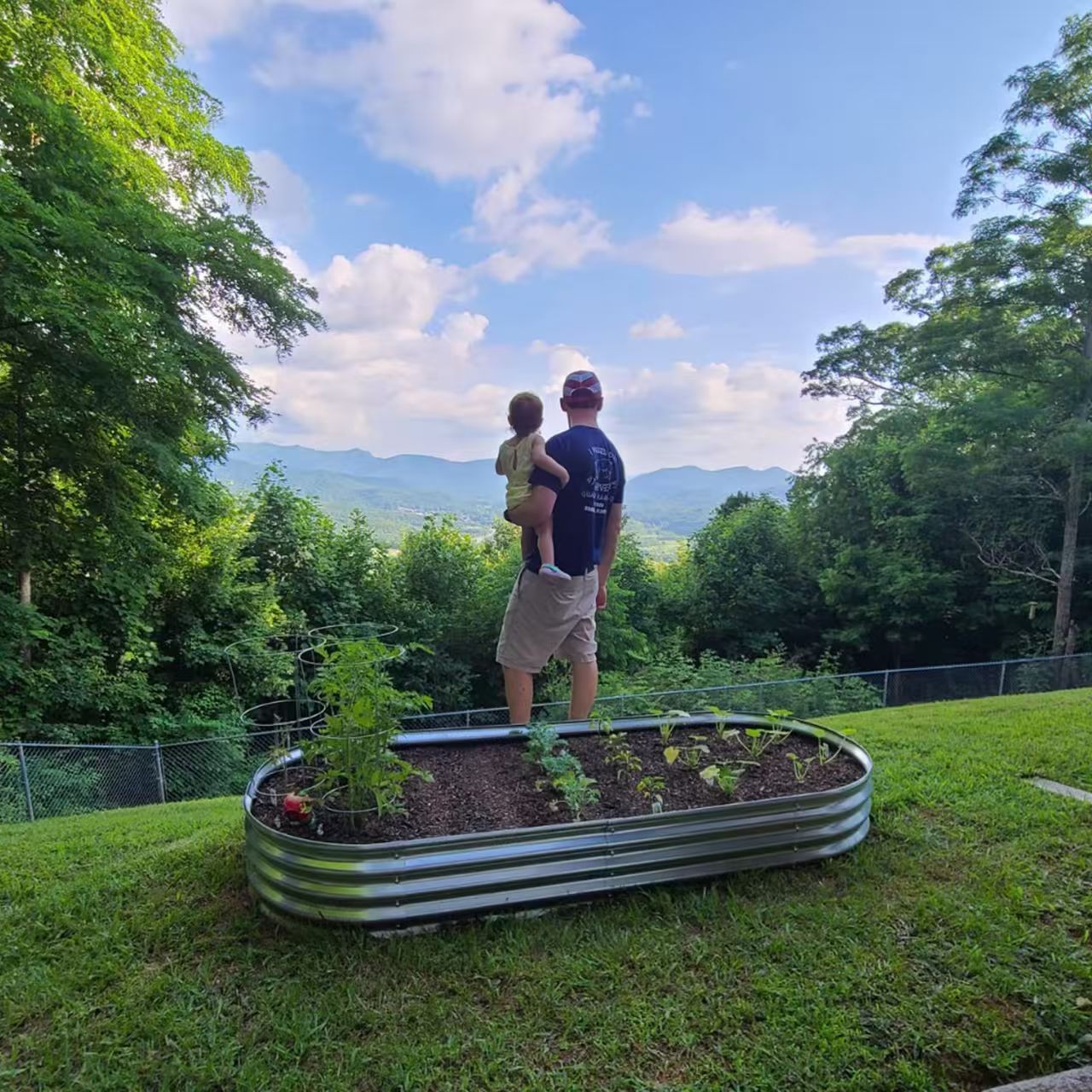 Factory Direct Supply Cross-Border Garden Bed Metal Planting Box Oval Multi-Specification Galvanized Plate