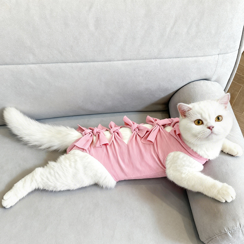 Одежда для стерилизации кошек, антиприлипающая хирургическая одежда для самок, для отлучения, легкие и дышащие послеоперационные ремни, одежда для домашних животных, одежда для стерилизации кошек